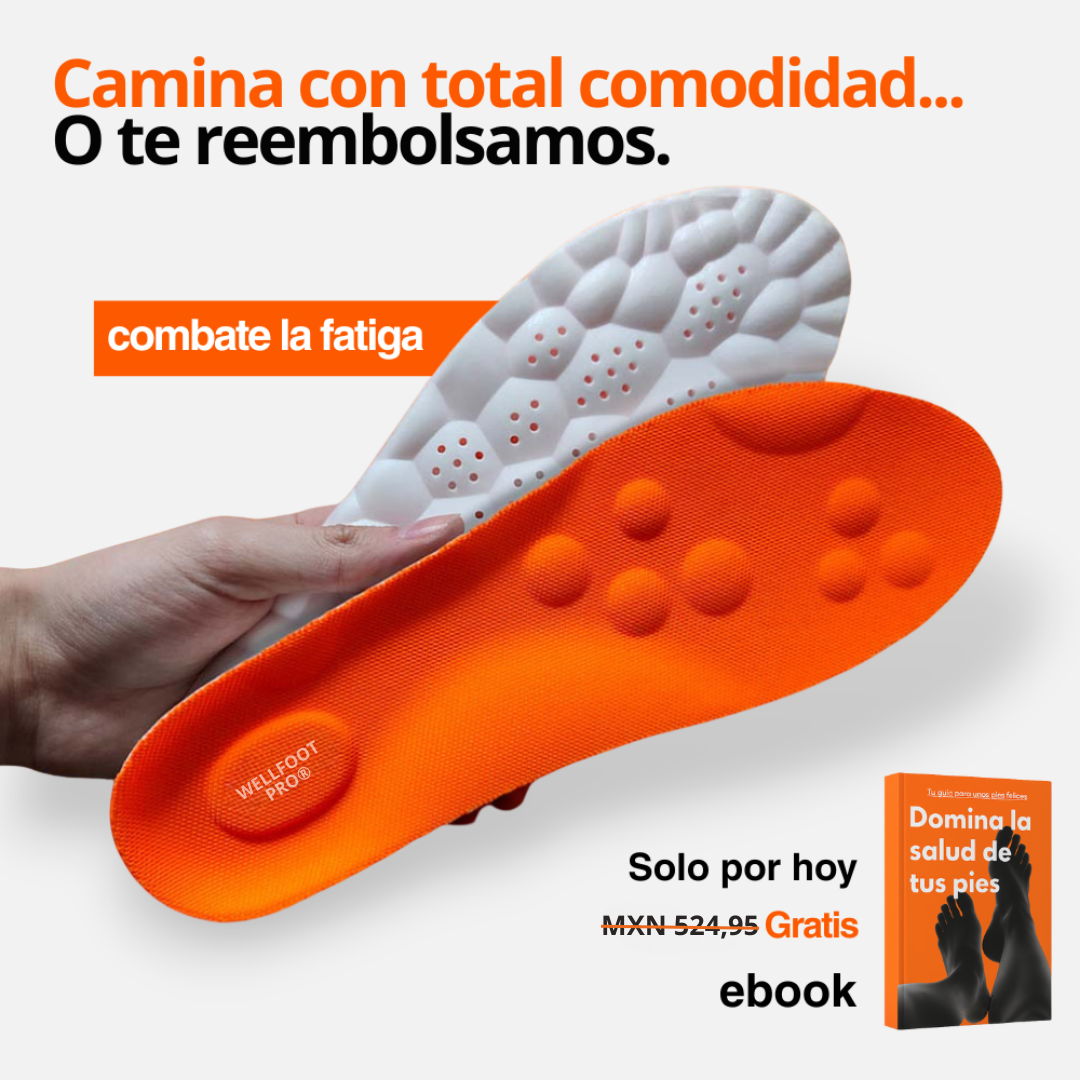 WellFoot Pro® Plantillas de Soporte y Alivio