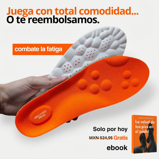 WellFoot Pro® Plantillas de Soporte para Pádel
